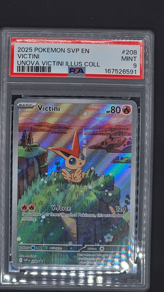 PSA 8 2025 POKEMON SVP EN VICTINI ILLUSTRATION PROMO