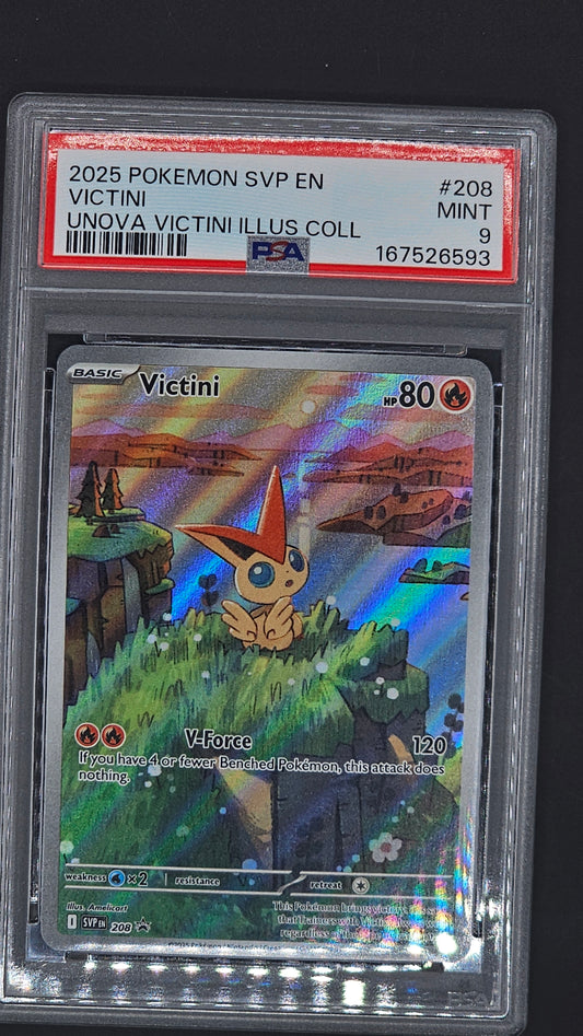 PSA 9 2025 POKEMON SVP EN VICTINI ILLUSTRATION PROMO