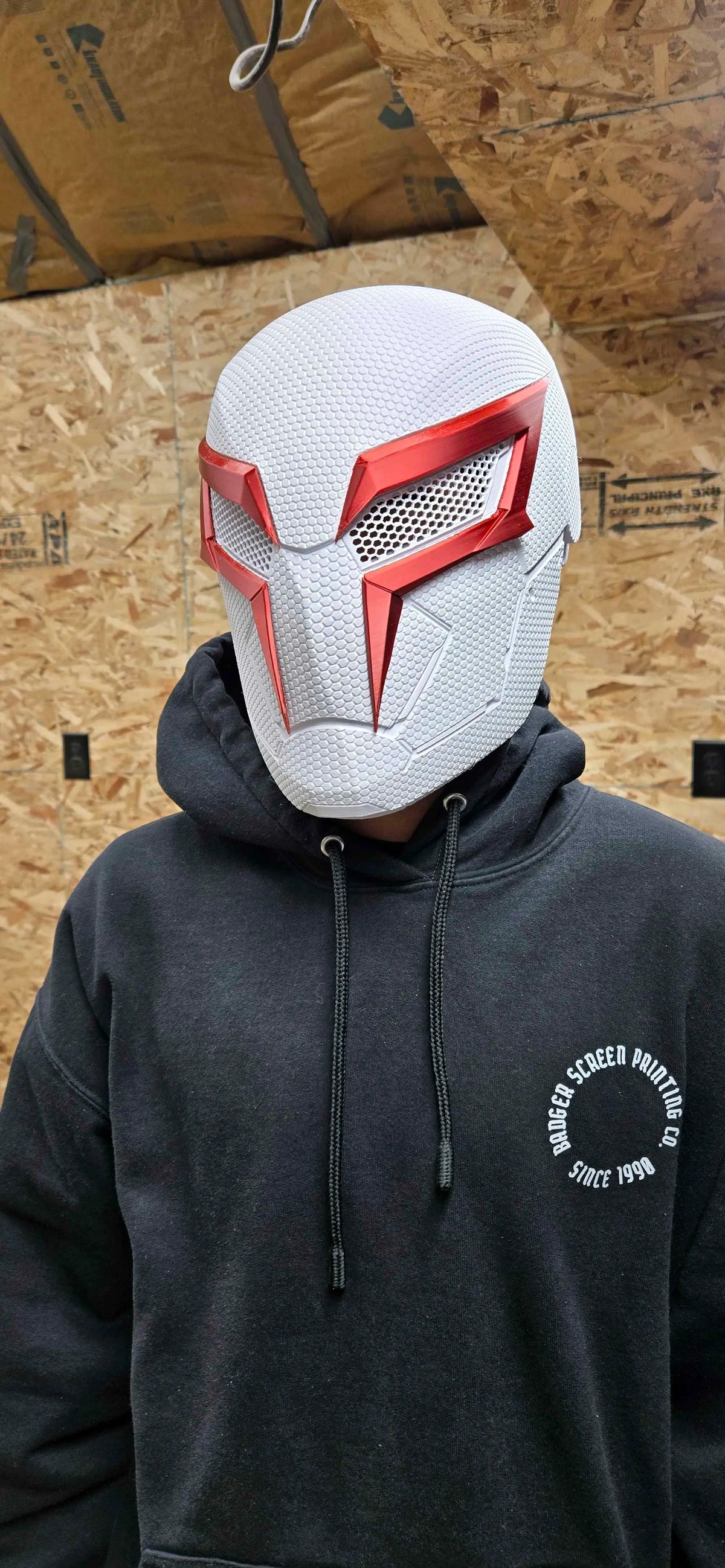 Spider-Man 2099- Inspired Helmet Textured Custom Sized