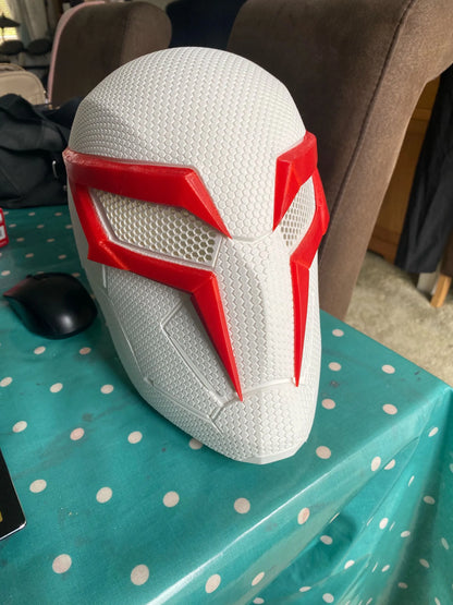 Spider-Man 2099- Inspired Helmet Textured Custom Sized